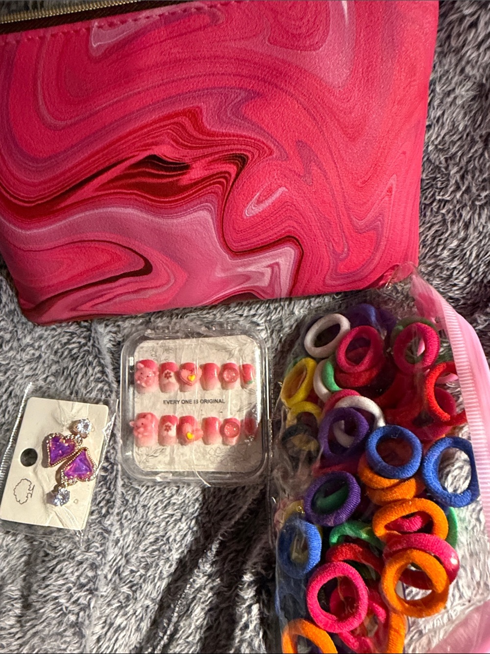 Pink marble,ipsy bag filled